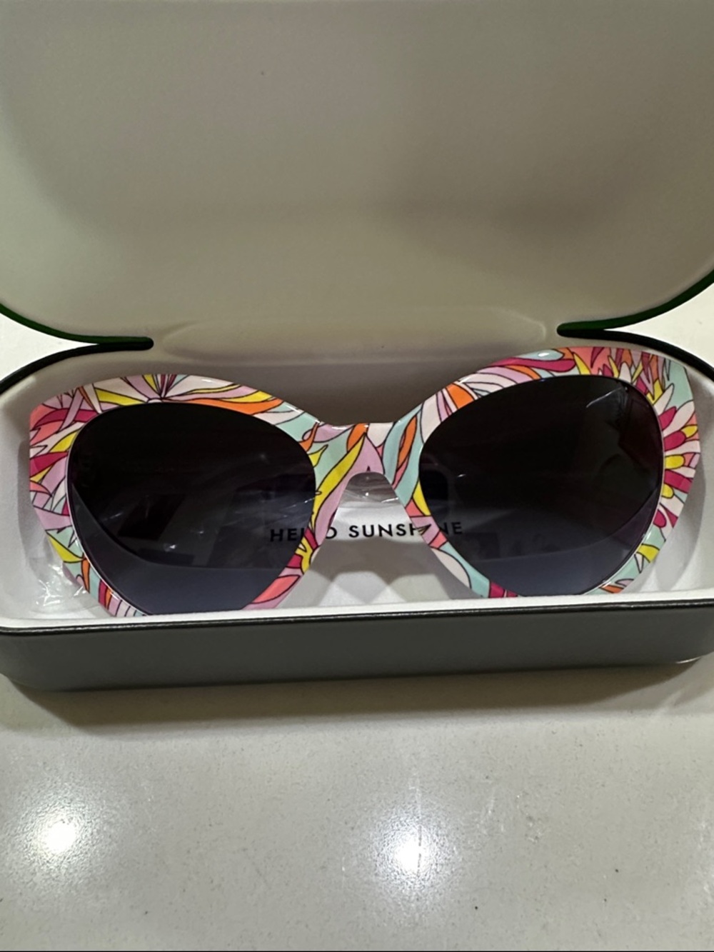 kate spade Multicolor Floral Oversized Women’s Sunglasses - Pink/Yellow/Blue